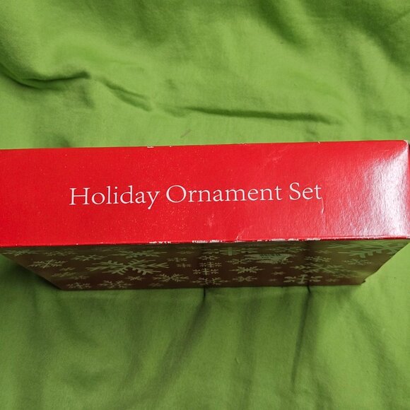 Boscovs Holiday Ornament Set Shopping Bag Lipstick High Heel Red Black Glitter - Picture 4 of 6